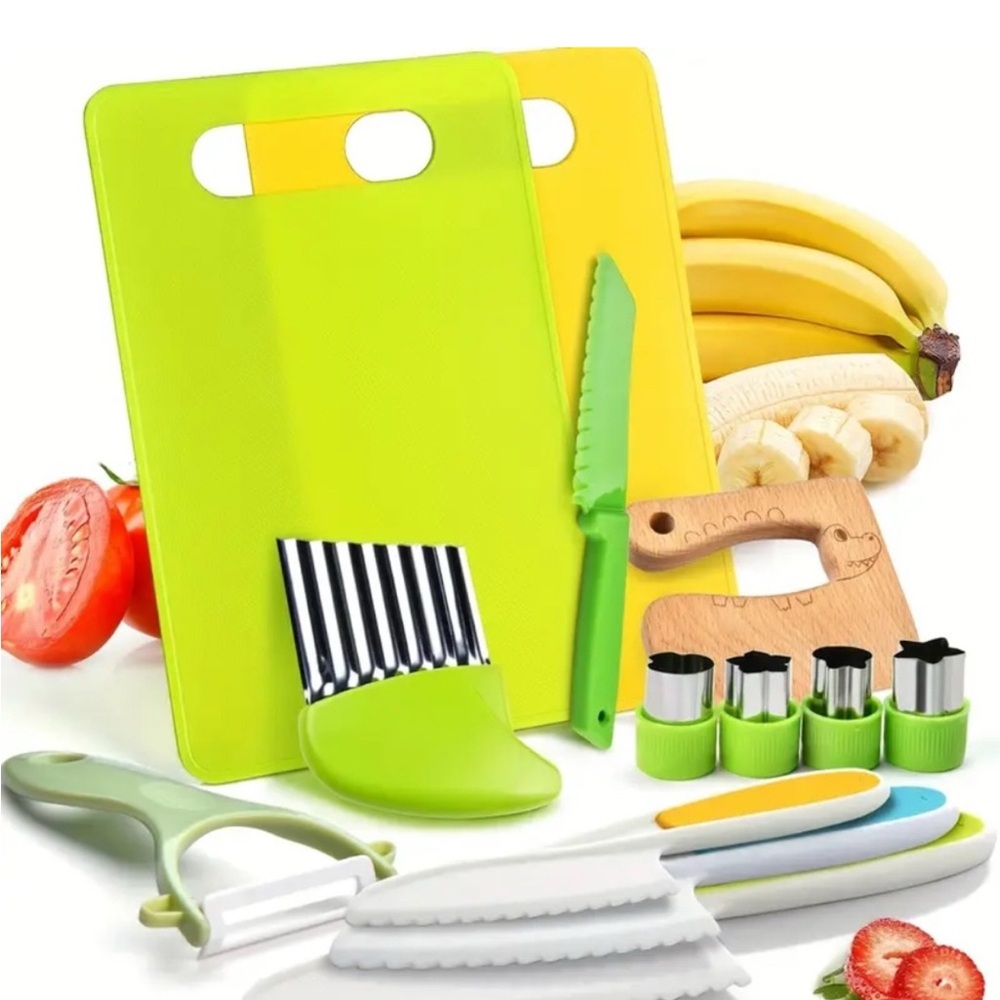 Kids Kitchen Set Kids Montessori Set Real Cooking SAFE Kitchen Tools NIB